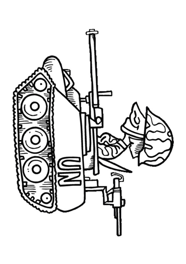 Plansa de colorat cu Militar 25 18